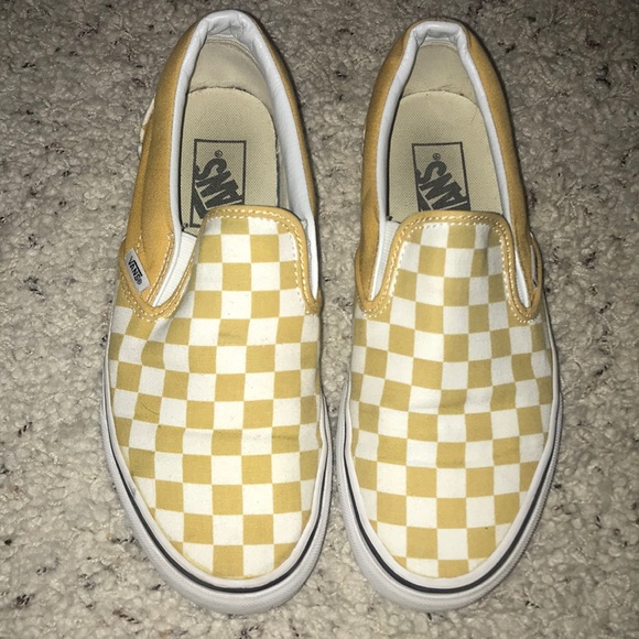 vans ochre slip on